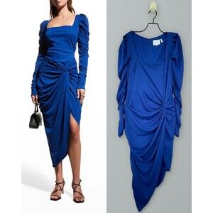 One33 Social Square-Neck Long-Sleeve Ruched Dress size 8